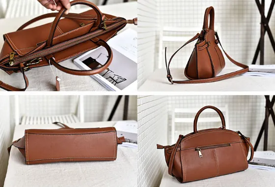 YAAGLE Women Real Leather Hobo Top-handle Bag YG90115