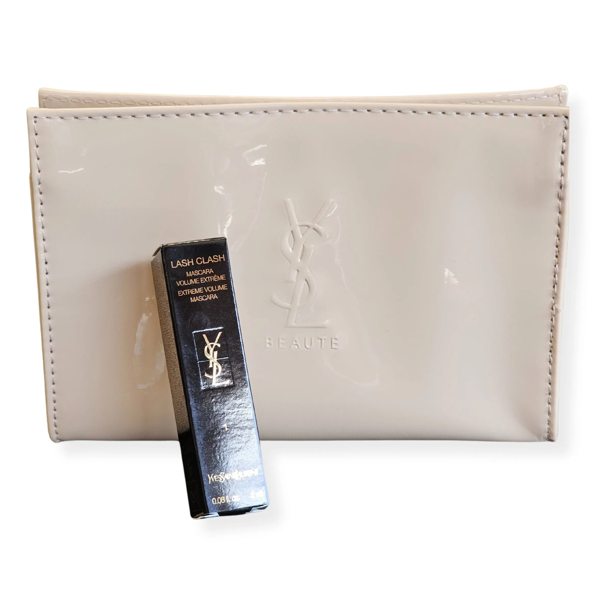 YSL Pure Beaut faux/leather cosmetic pouch bag